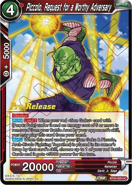 Piccolo, Request for a Worthy Adversary (BT24-009) [Beyond Generations Prerelease Promos] - POKÉ JEUX