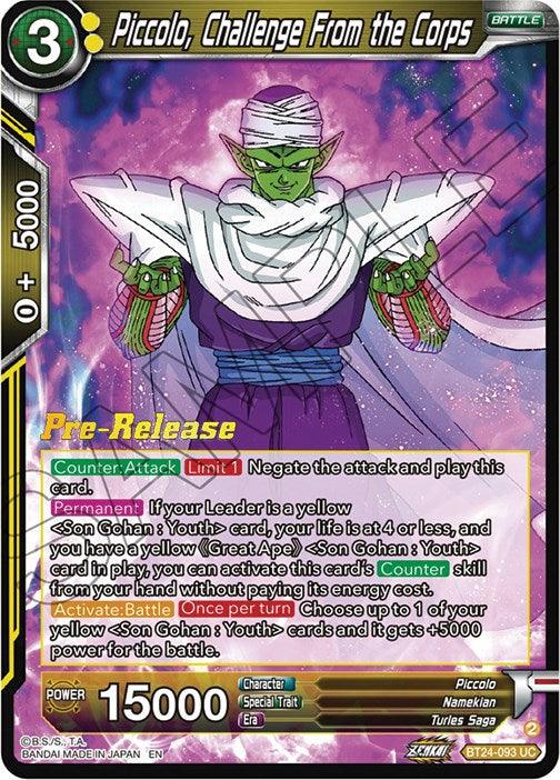 Piccolo, Challenge From the Corps (BT24-093) [Beyond Generations Prerelease Promos] - POKÉ JEUX