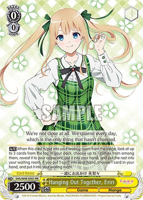 Hanging Out Together, Eriri (SHS/W98-E001 RR) [Saekano the Movie: Finale] - POKÉ JEUX
