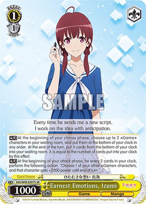Earnest Emotions, Izumi (SHS/W98-E007S SR) [Saekano the Movie: Finale] - POKÉ JEUX