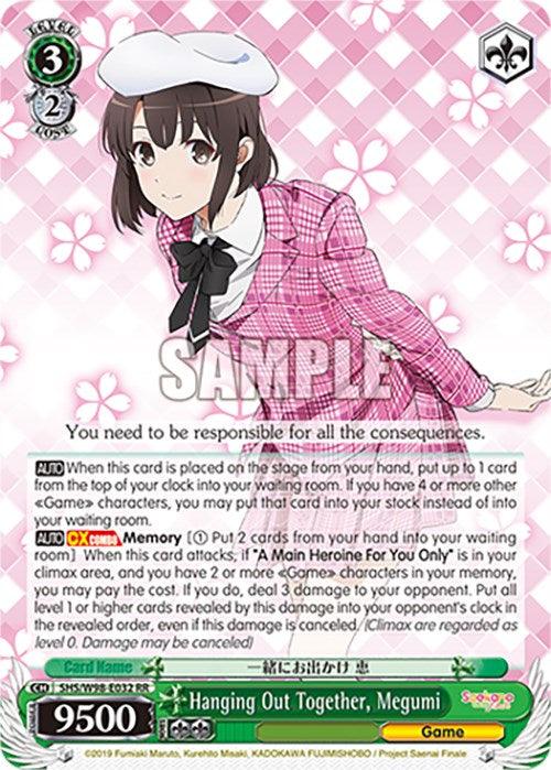 Hanging Out Together, Megumi (SHS/W98-E032 RR) [Saekano the Movie: Finale] - POKÉ JEUX