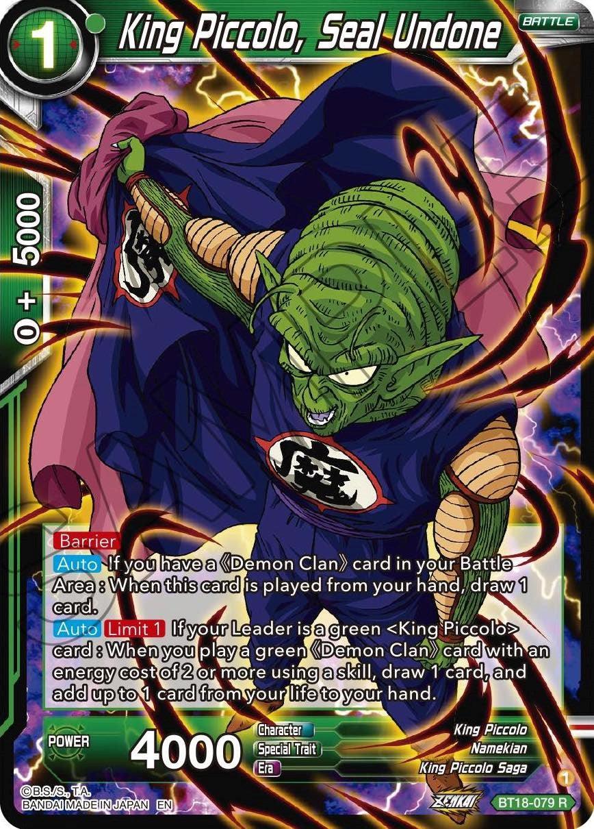 King Piccolo, Seal Undone (BT18-079) [Dawn of the Z-Legends] - POKÉ JEUX