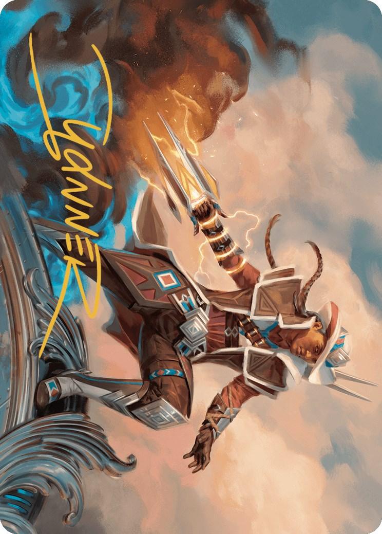 Annie Flash, the Veteran Art Card (Gold-Stamped Signature) [Outlaws of Thunder Junction Art Series] - POKÉ JEUX