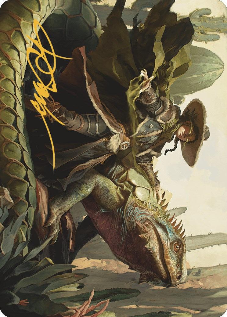 Outcaster Trailblazer Art Card (Gold-Stamped Signature) [Outlaws of Thunder Junction Art Series] - POKÉ JEUX