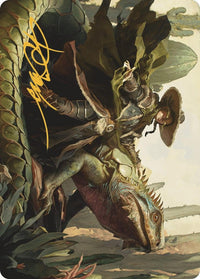 Outcaster Trailblazer Art Card (Gold-Stamped Signature) [Outlaws of Thunder Junction Art Series] - POKÉ JEUX