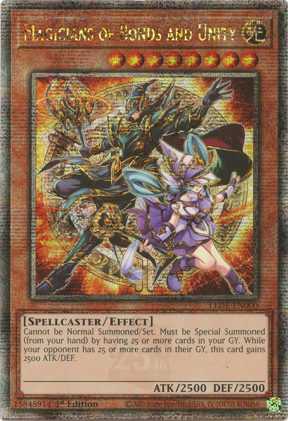 Magicians of Bonds and Unity [LEDE-EN000] Quarter Century Secret Rare - POKÉ JEUX