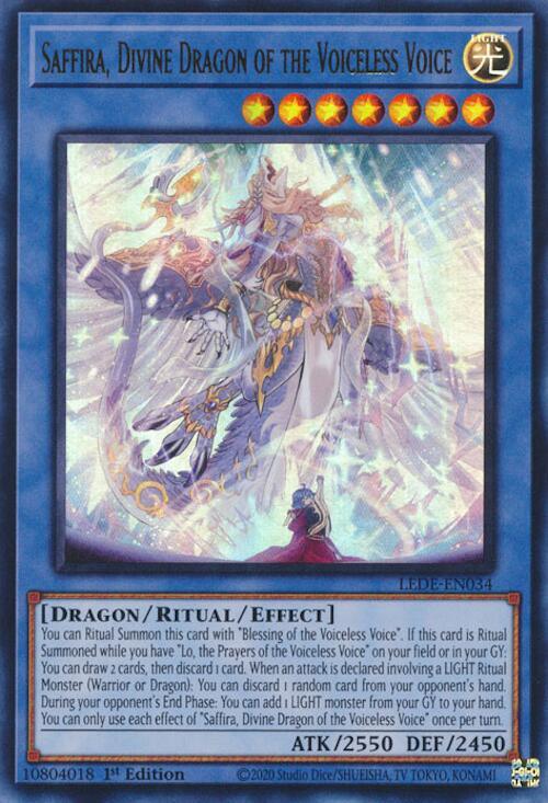 Saffira, Divine Dragon of the Voiceless Voice [LEDE-EN034] Ultra Rare - POKÉ JEUX