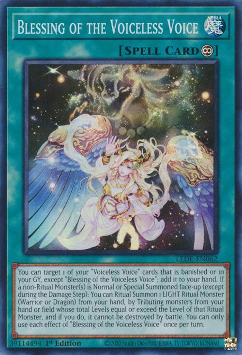 Blessing of the Voiceless Voice [LEDE-EN062] Super Rare - POKÉ JEUX