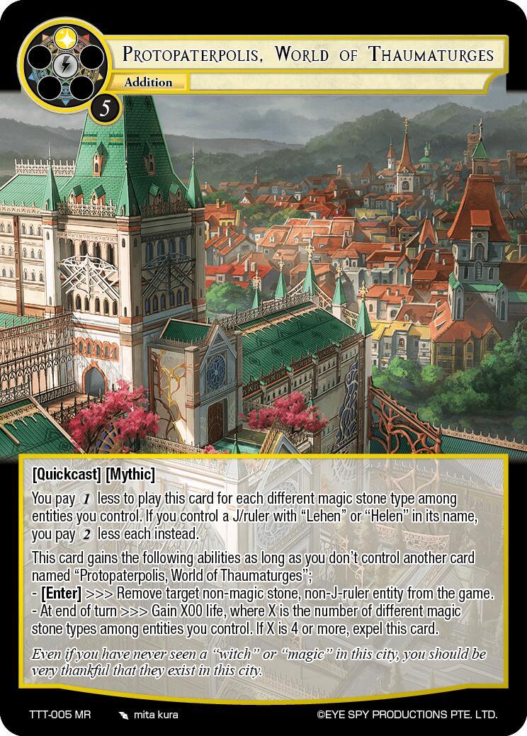 Protopaterpolis, World of Thaumaturges (TTT-005 MR) [Thoth of the Trinity] - POKÉ JEUX