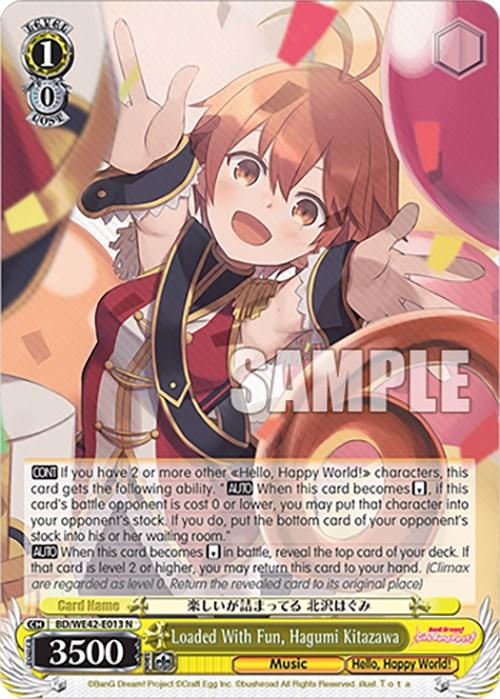 Loaded With Fun, Hagumi Kitazawa (BD/WE42-E013 N) [BanG Dream! Girls Band Party! Countdown Collection] - POKÉ JEUX