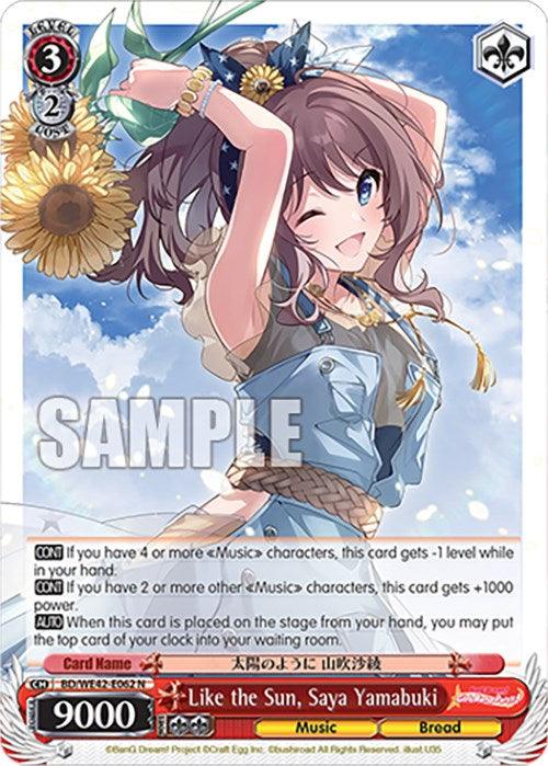 Like the Sun, Saya Yamabuki (BD/WE42-E062 N) [BanG Dream! Girls Band Party! Countdown Collection] - POKÉ JEUX