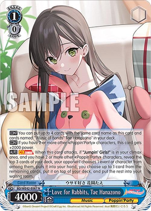 Love for Rabbits, Tae Hanazono (BD/WE42-E087 N) [BanG Dream! Girls Band Party! Countdown Collection] - POKÉ JEUX