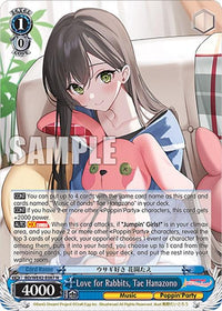 Love for Rabbits, Tae Hanazono (BD/WE42-E087 N) [BanG Dream! Girls Band Party! Countdown Collection] - POKÉ JEUX