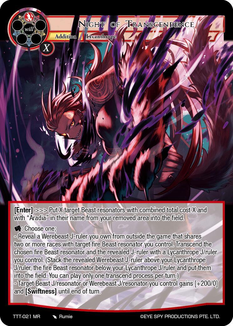 Night of Transcendence (TTT-021 MR) [Thoth of the Trinity] - POKÉ JEUX
