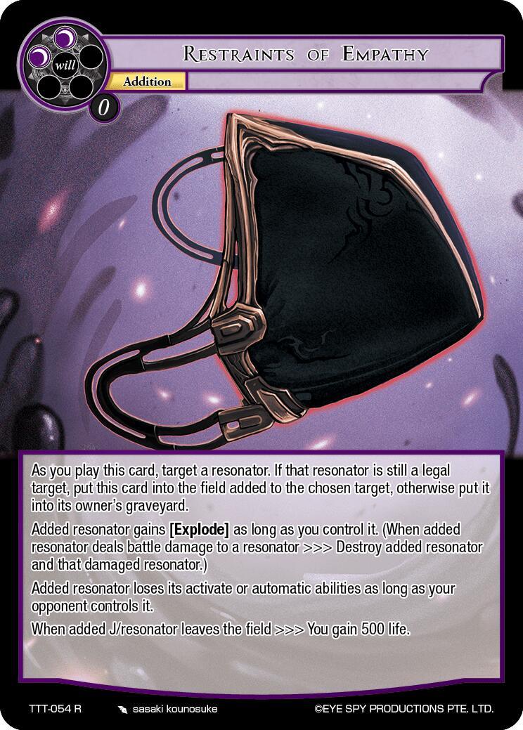 Restraints of Empathy (TTT-054 R) [Thoth of the Trinity] - POKÉ JEUX