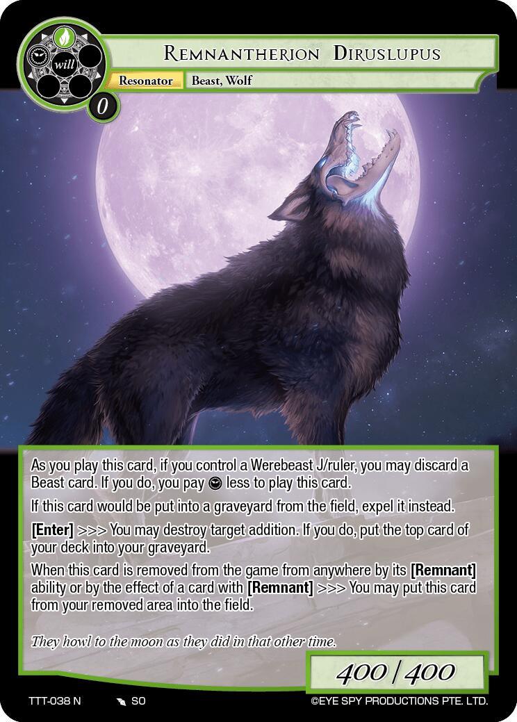 Remnantherion Diruslupus (TTT-038 N) [Thoth of the Trinity] - POKÉ JEUX