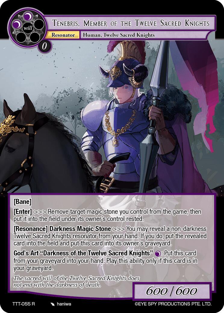 Tenebris, Member of the Twelve Sacred Knights (TTT-055 R) [Thoth of the Trinity] - POKÉ JEUX