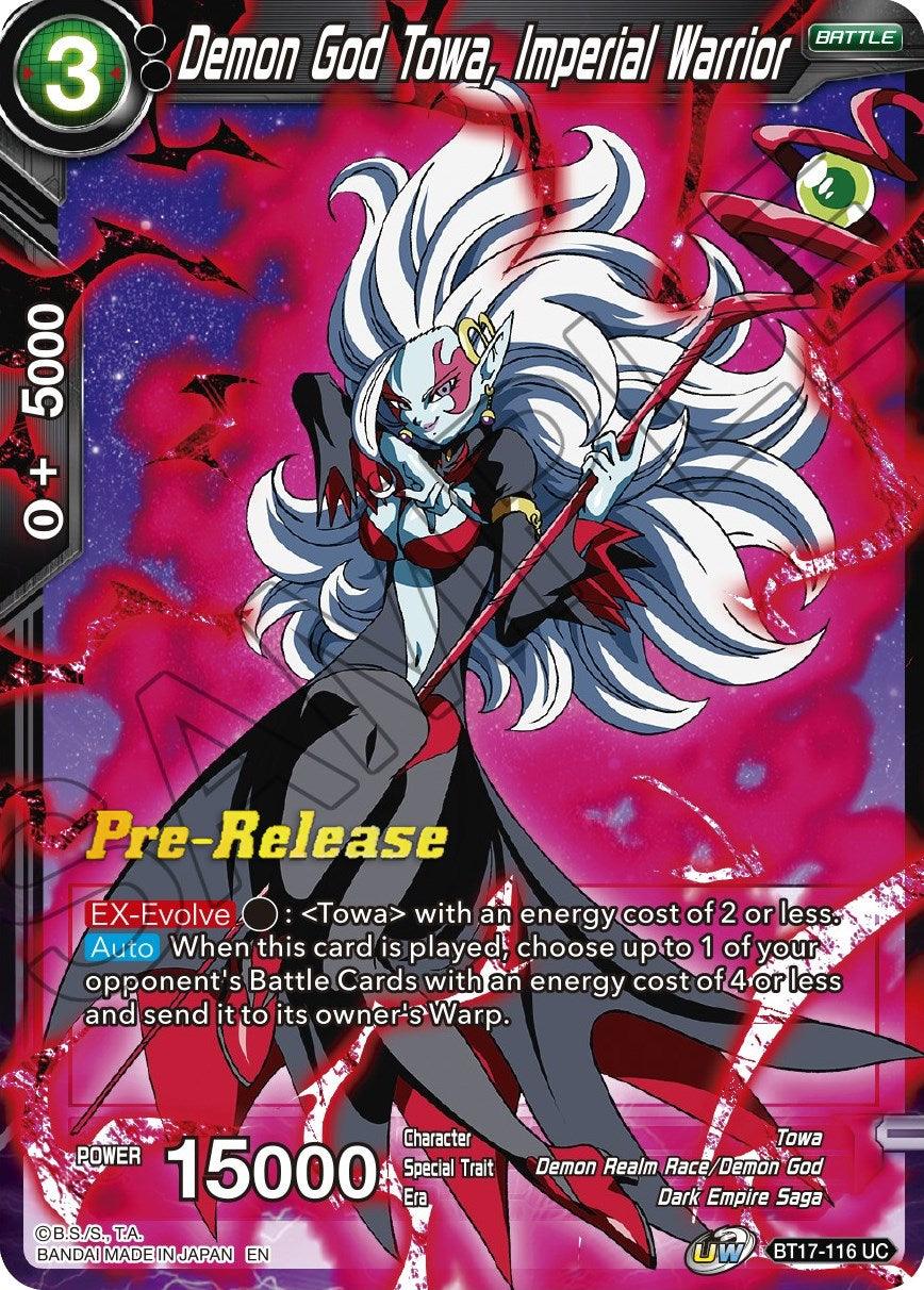 Demon God Towa, Imperial Warrior (BT17-116) [Ultimate Squad Prerelease Promos] - POKÉ JEUX