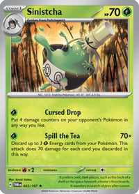 Sinistcha (22/167) - SV06 Twilight Masquerade Holofoil