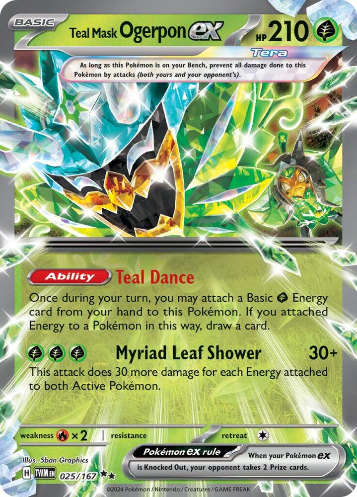 Teal Mask Ogerpon ex (Yuya Okita) (25/null) - World Championship Decks