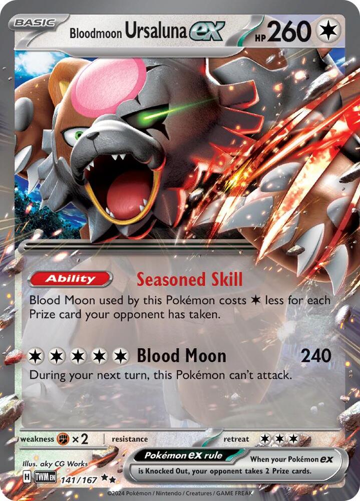 Bloodmoon Ursaluna ex - 2024 (Jesse Parker) (141/167) - World Championship Decks Holofoil