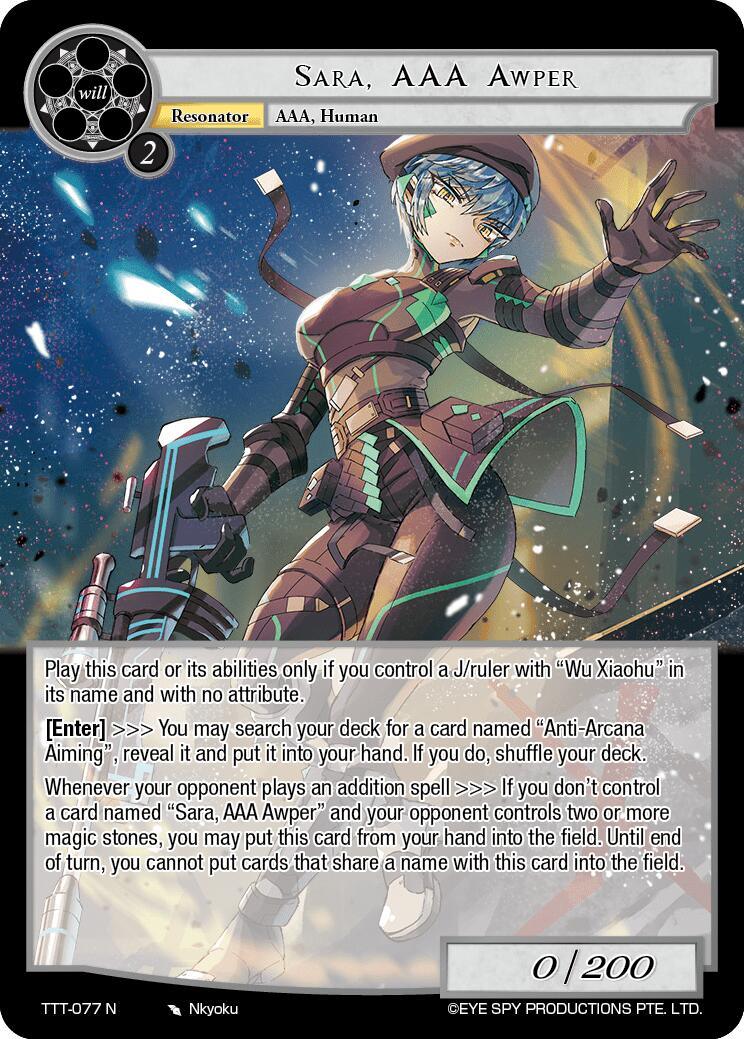 Sara, AAA Awper (TTT-077 N) [Thoth of the Trinity] - POKÉ JEUX