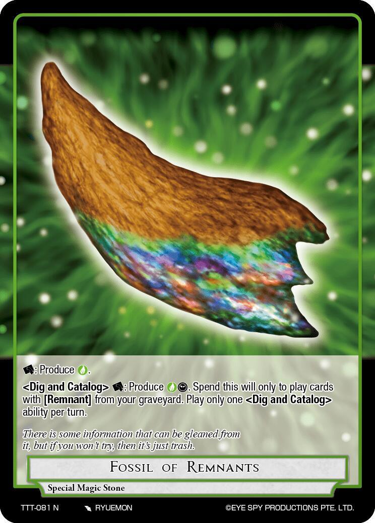 Fossil of Remnants (TTT-081 N) [Thoth of the Trinity] - POKÉ JEUX