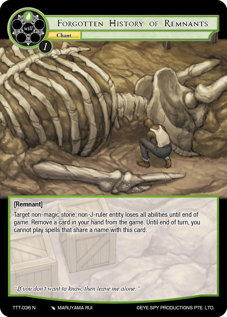 Forgotten History of Remnants (TTT-036 N) [Thoth of the Trinity] - POKÉ JEUX