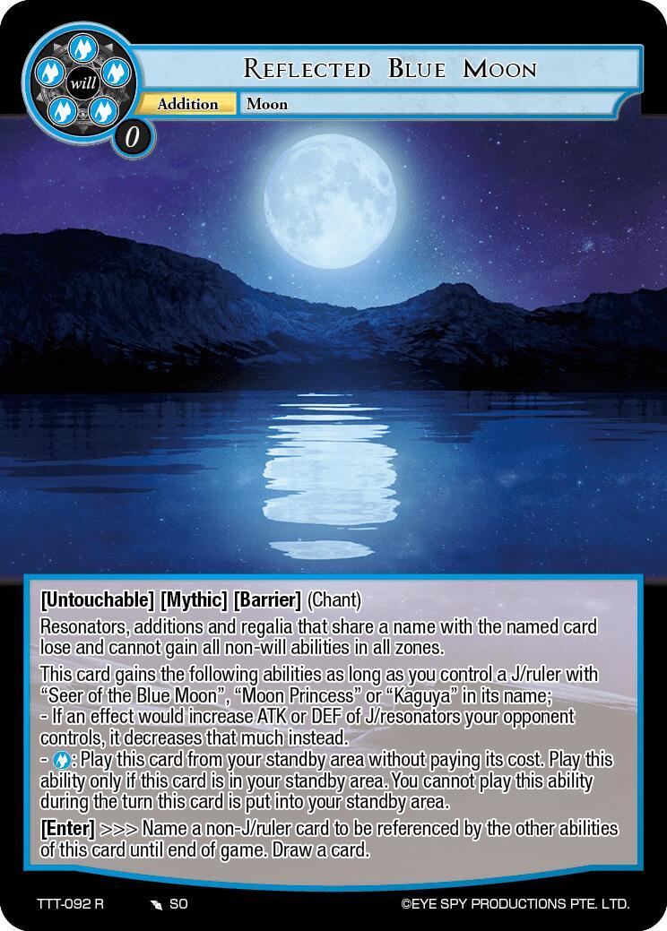 Reflected Blue Moon (TTT-092 R) [Thoth of the Trinity] - POKÉ JEUX