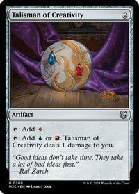 Talisman of Creativity (Ripple Foil) (M3C-308) - Modern Horizons 3 Commander Foil