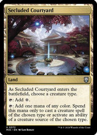 Secluded Courtyard (Ripple Foil) (M3C-372) - Commander: Modern Horizons 3 Foil