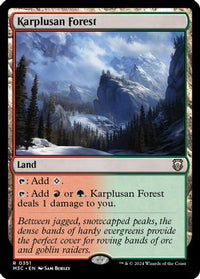Karplusan Forest (Ripple Foil) (M3C-351) - Commander: Modern Horizons 3 Foil