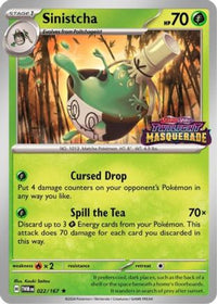 Sinistcha (Prerelease) (22/167)  - SV Scarlet & Violet Promo Cards Holofoil