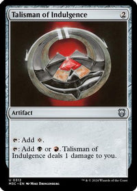 Talisman of Indulgence (Ripple Foil) (M3C-312) - Commander: Modern Horizons 3 Foil