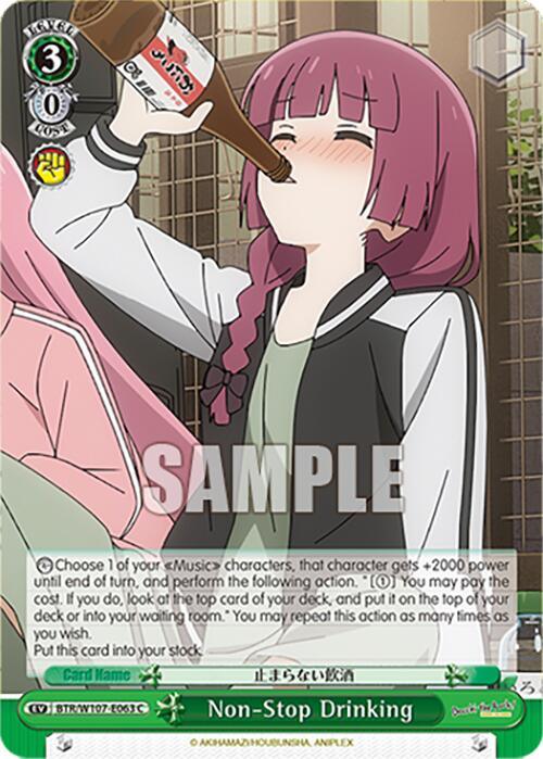 Non-Stop Drinking (BTR/W107-E063 C) [BOCCHI THE ROCK!] - POKÉ JEUX