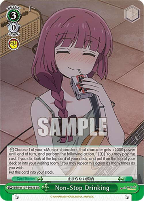 Non-Stop Drinking (BTR/W107-E063S SR) [BOCCHI THE ROCK!] - POKÉ JEUX