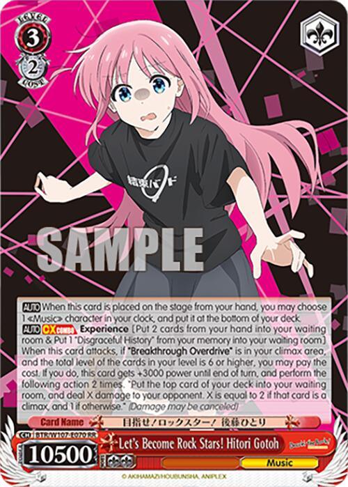 Let's Become Rock Stars! Hitori Gotoh (BTR/W107-E070 RR) [BOCCHI THE ROCK!] - POKÉ JEUX