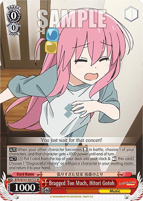Bragged Too Much, Hitori Gotoh (BTR/W107-E077S SR) [BOCCHI THE ROCK!] - POKÉ JEUX