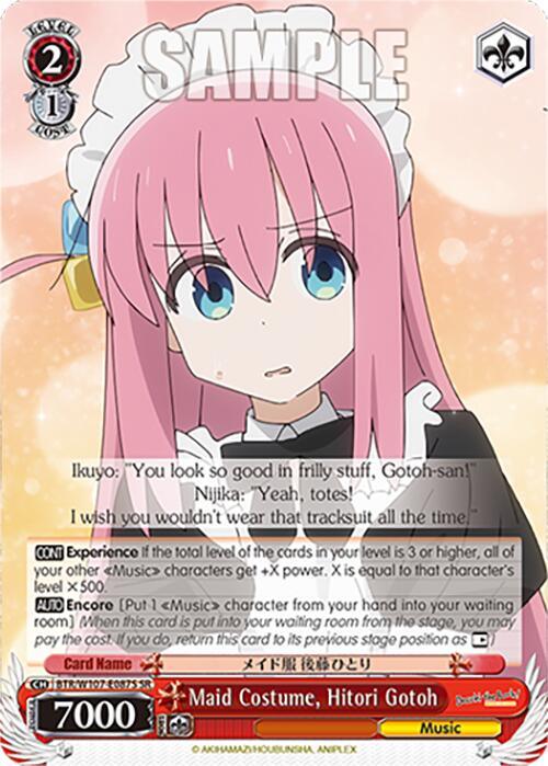 Maid Costume, Hitori Gotoh (BTR/W107-E087S SR) [BOCCHI THE ROCK!] - POKÉ JEUX