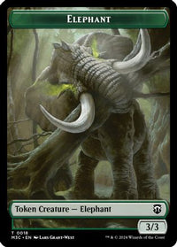 Elephant // Beast (0016) Double-Sided Token (M3C-18 // 16) - Commander: Modern Horizons 3