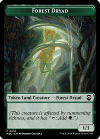 Forest Dryad (Ripple Foil) // Emblem - Vivien Reid Double-Sided Token (M3C-19 // 28) - Modern Horizons 3 Commander Foil