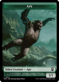 Ape (Ripple Foil) // Plant Double-Sided Token (M3C-14 // 26) - Commander: Modern Horizons 3 Foil