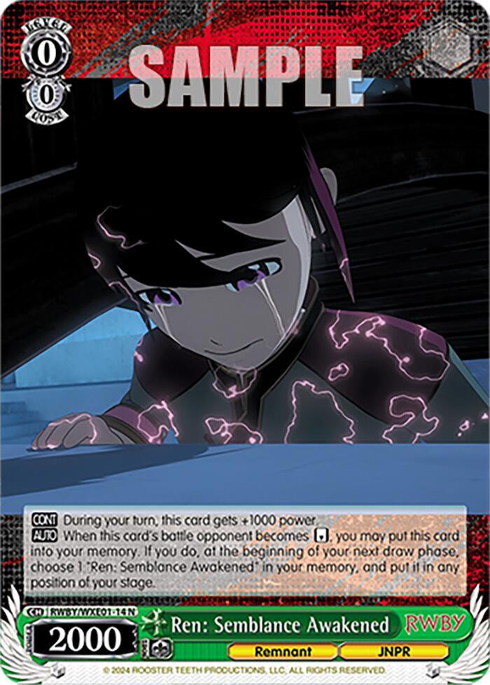 Ren: Semblance Awakened (RWBY/WXE01-14 N) [RWBY: Premium Booster] - POKÉ JEUX