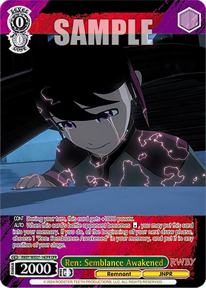 Ren: Semblance Awakened (RWBY/WXE01-14OFR OFR) [RWBY: Premium Booster] - POKÉ JEUX