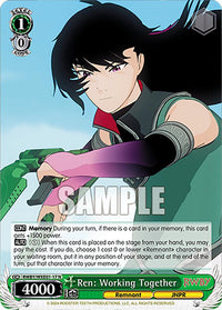 Ren: Working Together (RWBY/WXE01-17 N) [RWBY: Premium Booster] - POKÉ JEUX