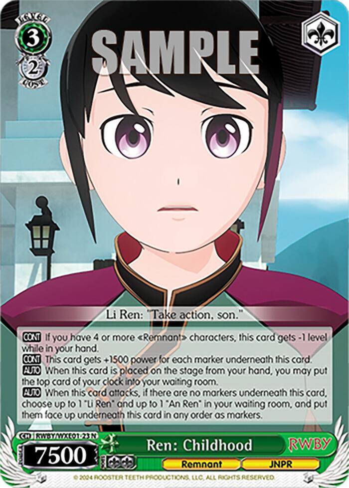 Ren: Childhood 9RWBY/WXE01-23 N) [RWBY: Premium Booster] - POKÉ JEUX