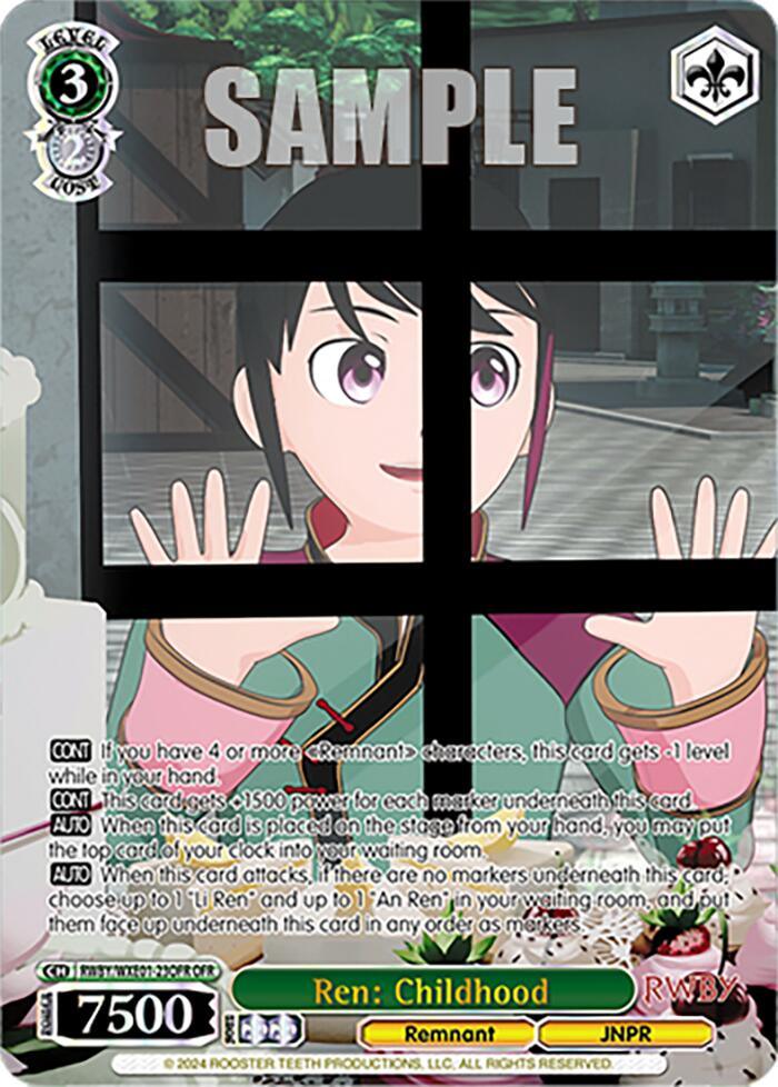Ren: Childhood (RWBY/WXE01-23OFR OFR) [RWBY: Premium Booster] - POKÉ JEUX