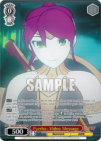 Pyrrha: Video Message (RWBY/WXE01-27OFR OFR) [RWBY: Premium Booster] - POKÉ JEUX