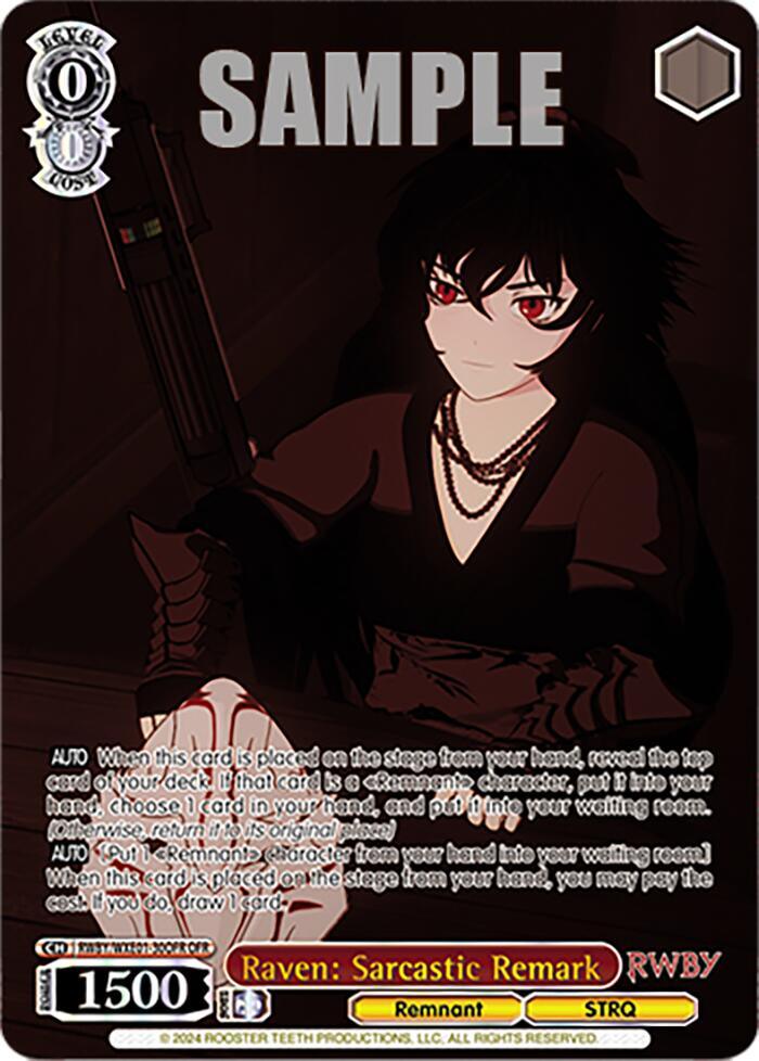 Raven: Sarcastic Remark (RWBY/WXE01-30OFR OFR) [RWBY: Premium Booster] - POKÉ JEUX