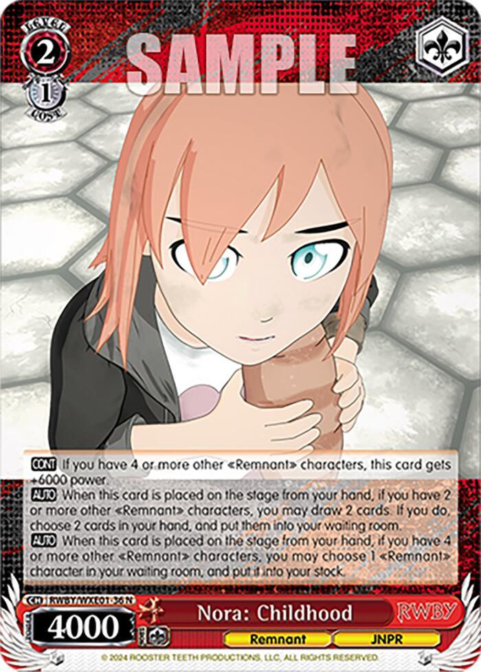 Nora: Childhood (RWBY/WXE01-36 N) [RWBY: Premium Booster] - POKÉ JEUX